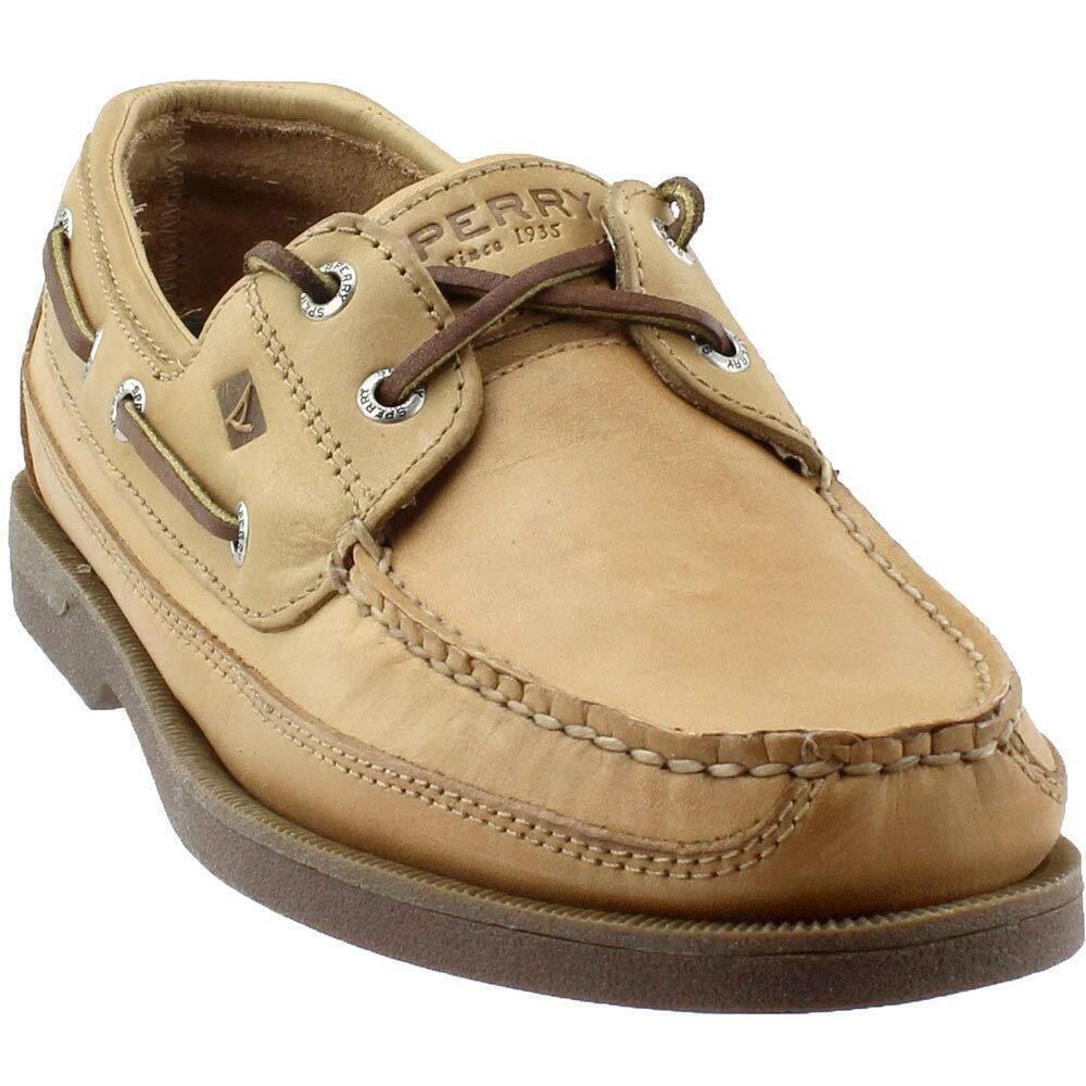 Sperry Mens Mako 2-Eye Boat Shoe, Oak, 13
